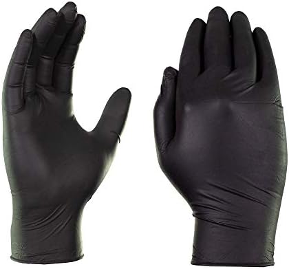 промишлени ръкавици за еднократна употреба от черно нитрил 1st Choice, 5 и 6 на Хиляда, без латекс и прах,