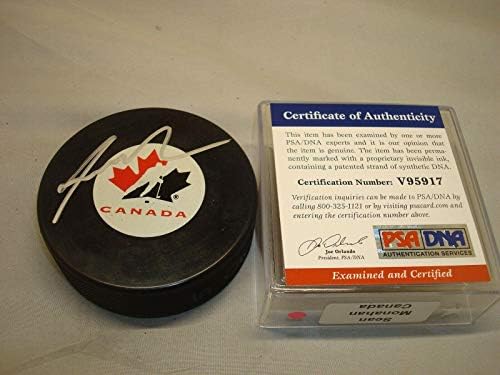 Шон Monaghan подписа договор с хокеен отбор на Канада Пък Flames с Автограф на PSA /DNA COA 1E - за Миене на