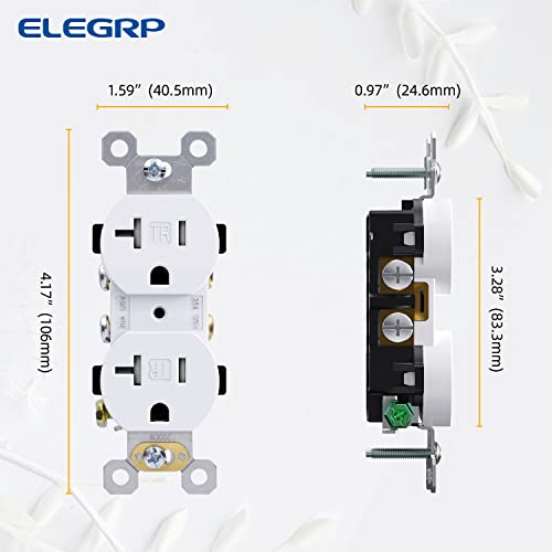 Двухшпиндельная изход ELEGRP, защитена от неоторизиран достъп, в Стандартна електрическа Двухшпиндельная изход 20A 125V, 2 полюса, 3 жици, 5-20 R, Самозаземляющаяся, Пряко ос?