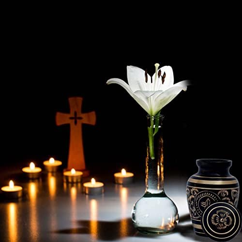 SCEXPORTS Медни Мини урни на паметта за кремация Forever за човешкото праха Красиви Малки Урни черен цвят с корпус от премиум-клас