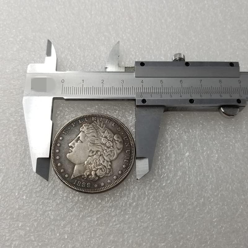 Старинни Занаяти 1888 P Монета Морган Медни Сребърно Покритие Сребърен Долар Сребърен Кръг