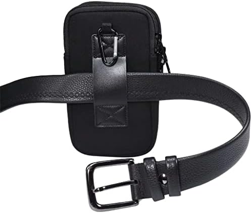 SDFGH Водоустойчив Пътна Двойна чанта за мобилен телефон, Градинска Мъжки чанти със скоба за надбедрен колан, чанта-кобур (Цвят: D, размер: 17x10,5x2,0 см)