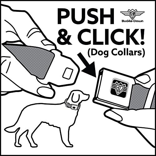 Нашийник за кучета с катарама за колан на автомобила - Палми/Пръстени Зелено/Черно - Ширина 1.5 инча - Подходяща за врата