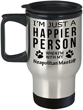 Кафеена Чаша За Любителите на кучета В Пътуване - Щастлив Човек С Неаполитанским мастифом -Подаръци За спасението
