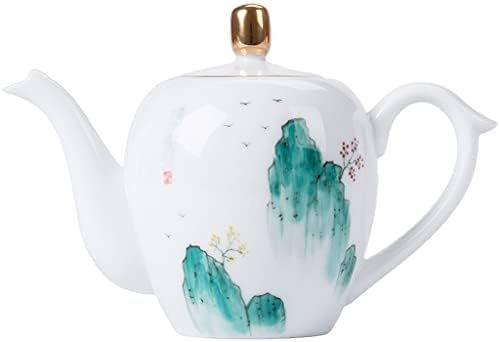 CCBUY Керамичен чайник със златна рисувани, чай набор от кунг-фу, домакински кана с филтър, ръчно рисувани, кана