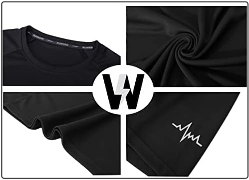 WanNiu Мъжки 3 Опаковки Тренировъчни Тениски Dry Fit, Спортни Тениски за Фитнес зала, Мъжки Окото Влагоотводящие