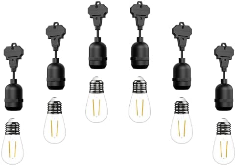 GOODSMANN Led Лампа за ниско напрежение Струнни Тела, 6 Опаковки Лампи с мощност от 2 W, Небьющаяся Лампа за Външно