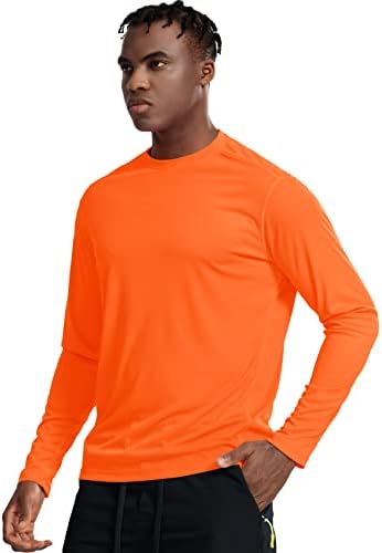 Абсорбиращи Влагата Спортни Ризи за Мъже С Дълъг Ръкав За Тренировки Във фитнеса с Защита От Uv/Слънце
