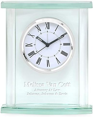 Моля, магазин за подаръци | Стъклени Персонални Настолни Часовници със Сребърни инкрустации | Потребителски Настолни