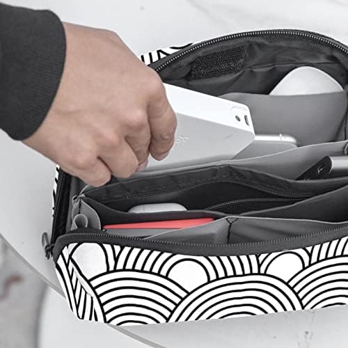 Електронен органайзер с абстрактно кръгове, устойчив на удари калъф за носене, Защитен калъф, Малка чанта-органайзер