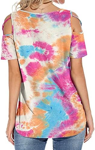 Дамски Тениски Wenini с открити рамене - Дамски Летни Блузи С Къс Ръкав, Потници на спагети презрамки, Цветя, Блузи