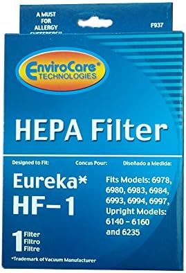 Заменяеми филтър за прахосмукачка EnviroCare от HEPA, направени за монтаж в кутии Eureka HF-1 с 3 филтри