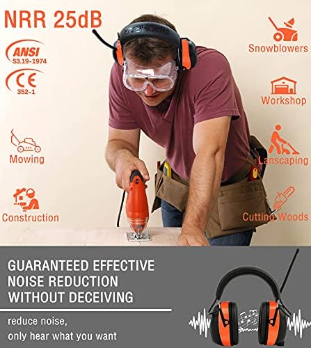 Антифони за защита на слуха PROHEAR 033 Bluetooth-FM-AM радио - Акумулаторна батерия, време на възпроизвеждане