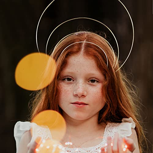 Lurrose Angel Сватбена Златната Превръзка На Главата си Короната на Богинята Диадеми Бохо Сватбена Прическа