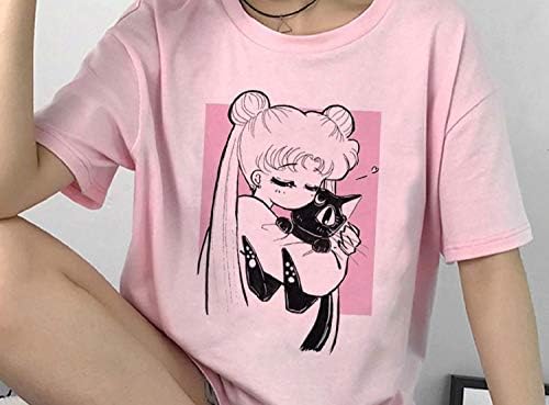 Добра сделка SailorMoon Забавна Тениска С Изображение На Анимационни герой За Жени И Момичета