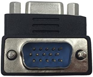 CERRXIAN 90-Градусов VGA 15-Пинов кабел за Удължаване от мъжа към Жената Конвертор Адаптер Съединител
