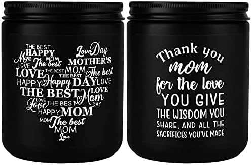 Най-добрият подарък за майка на Дъщеря и син, 2 Опаковки Ароматни Свещи с лавандула и Ванилия по 9 грама,