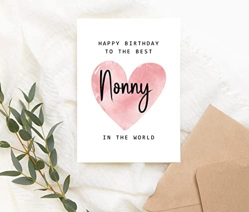 Поздравителна картичка честит рожден Ден на най-Добрата Нонни в света - Картичка За рожден Ден Нонни - пощенска Картичка