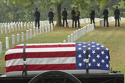 Витрина с флага DANF със Сгънат флага на Погребението на американски ветерани с размер 5 х 9,5 инча, Набор от Чанти