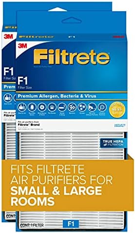 Филтър за пречистване на въздуха в помещението Filtrete F1, Истински алерген premium HEPA и Филтър за пречистване