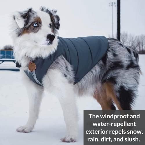 Яке за кучета DJANGO Влакче и обратима палто за кучета в студено време — Водоотблъскваща яке за кучета с регулируема