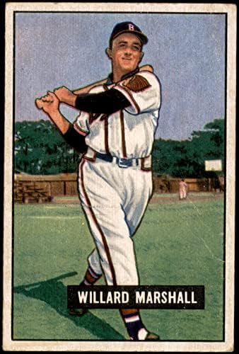 1951 Боуман 98 Уилард Маршал Бостън Брейвз (Бейзболна картичка) VG+ Брейвз