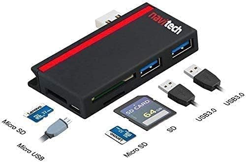 Navitech 2 в 1 Лаптоп /Таблет USB 3.0 /2.0 на Адаптер-hub /Вход Micro USB устройство за четене на карти SD/Micro SD карта, Съвместима с ASUS Chromebook CB1 17,3 (CB1700)