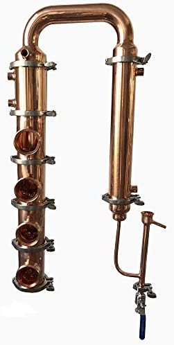 дистилляционная колона с канавкой за дестилация Copper l само С Мед шампанско плоча (3 инча, мед)