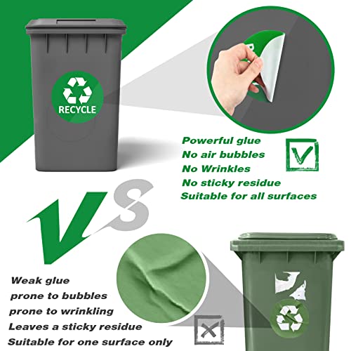 8 от Опаковки рециклирани стикери за боклук на резервоара - Sukh Large Sign Стикер за рециклиране на отпадъци, Винил за повторна употреба, идеално за ястия, предмети от пър?