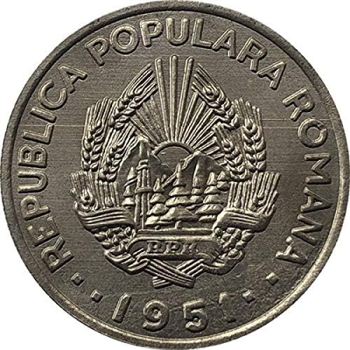 Монета на Повикване 1951 Румъния 20 Lei Алуминиеви Копирни Монети 26 мм Копирни Украса за Събиране на Подаръци