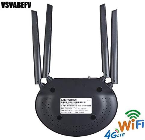 LTE 4G рутер със слот за СИМ-карта, 300 Mbit/s, Отключени Безжични Мобилни точки за достъп до Wi-Fi интернет, Рутери с 4 бр., Несъемные антена за B2/B4/B5/B12/B13/B17/B18/B25/B26, 4G рутер със сл