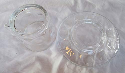 Arcoroc Франция Прозрачна Стъклена Чаша с блюдцем за пръстови отпечатъци 3 D 6 грама