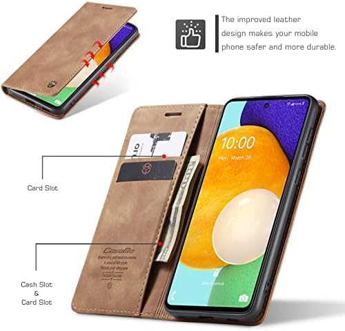 Седалките-мида за мобилни телефони, съвместима с Samsung Galaxy а a53 5G, една чанта-портфейл от изкуствена кожа премиум-клас, калъф-книжка 2 в 1 с панти магнитен капак, Калъф-н