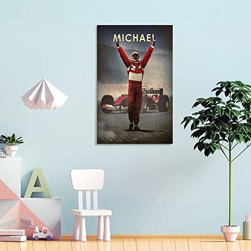 Авто Плакат Шампион във Формула 1 Михаел Шумахер, Плакат, Подарък за печат върху Платно, Боядисване, Плакати и Щампи, Стенни художествени картини за вашия интериор, ?