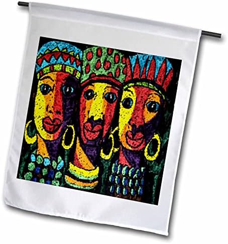 Триизмерно изображение на Африканската картини с участието на дамите в Племенните цвята - Знамена (fl_356392_2)