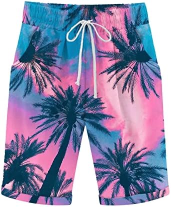 Къси панталони-Бермуди за Жени, Елегантни Летни Плажни къси Панталони-Бермуди с Флорални Принтом, Ежедневни Удобни Плажни Шорти