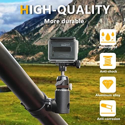 Закрепване за камерата BESTAOO UTV ATV Съвместим с GoPro за греда 1,75 -2, алуминиев държач за екшън камери с въртяща