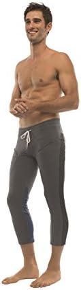 4-rth Мъжки Панталони за йога с джоб с цип с Дължина 3/4, Направени в Америка, Модални френски Хавлиени панталони California, Еластичен приятелка, Европейски Стил