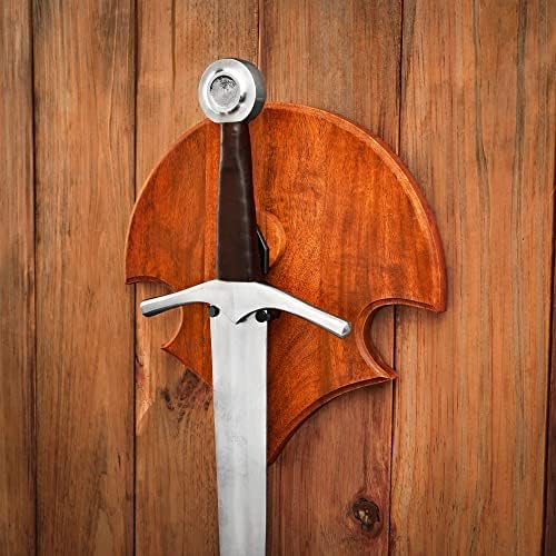 Mythrojan Универсална Дървена Табела за Меча с Държач за Нож: Стенни Табели за ножа, Дървена Табела за дисплея с Фитинги