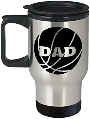 Баскетболно Кафе Пътна Чаша за Най-добър Забавен Уникален Спортен треньор Чаена Чаша е Идеална Идея За Мъже Жени Баскетболен татко