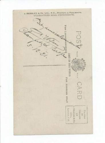 Пощенска картичка Биглз от 1920-те години, с Автограф от АРТЪР Уинса JSA Автентични Реколта Боксови Авто - Боксови Издълбани