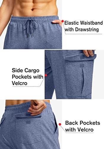 Мъжки Памучни Панталони Pudolla с Джобове-карго, Панталони за Йога с Отворен Дъното, Мъжки Панталони за отдих, на