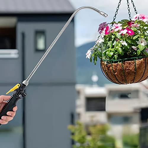 Поливочная пръчка за висящи кошници, Пръскачка за градински маркуч с регулируема дюза, инструмент за миене на прозорците
