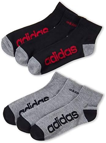 Мъжки чорапи Adidas Climalite, абсорбиращи влагата, 3 опаковки, обувки размер 6-12, ЧЕРНИ