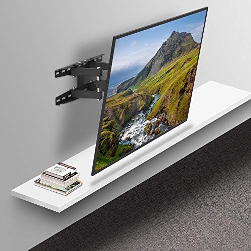 Стенни шкаф за телевизор-статив от неръждаема стомана за повечето плоски извити телевизори с диагонал 32-70 см, Регулируема