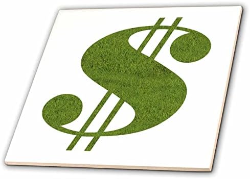 3dRose CherylsArt знак за долар - знак за долар, направени по снимки от зелена трева - Теракот (ct_354649_1)