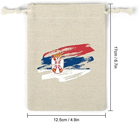 Реколта чанта за съхранение с завязками под формата на хартата на Сърбия, подаръчни опаковки за шоколадови бонбони, многократно