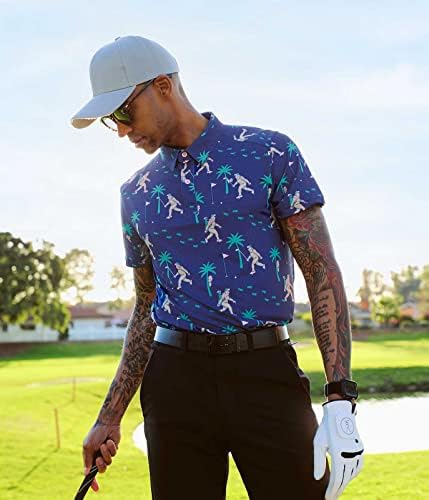 Мъжки ризи за голф Tipsy Elves - Мъжки ризи Топка за голф, Спортни cut Performance за Мъже