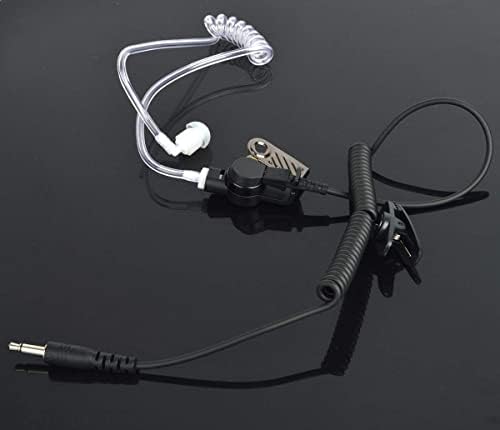 TWAYRDIO 2,5 мм приемник и слушалки за наблюдение само за слушане на Прозрачен акустичен слушалка с един чифт средни