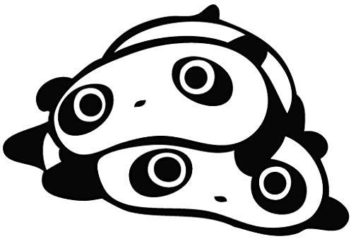 Тарные панда на пода - Винил стикер ширина 4 инча (черен цвят), стикер за лаптоп, таблет, скейтборд, автомобилни